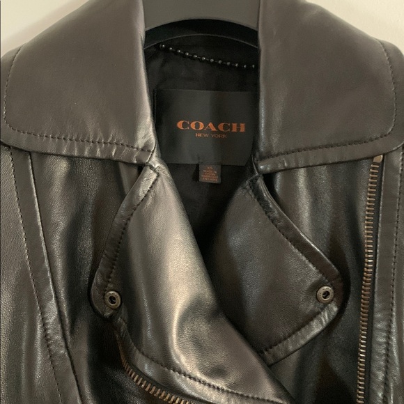 Coach Black Leather Moto Jacket - Picture 6 of 13